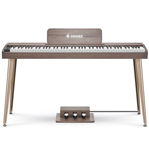 Donner DDP-60 digitalpiano i grått med innebygd stativ og tre pedaler