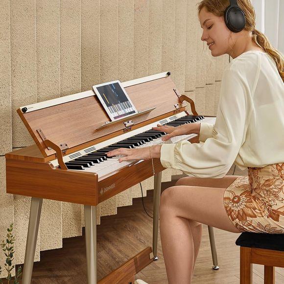 Donner DDP-80 PLUS digitalpiano med lokk og notestativ